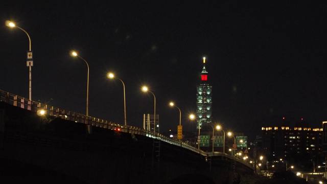 台湾風景-台北市内夜景の動画｜無料の動画素材サイト