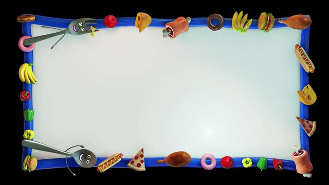 たべものプレート4 縦型動画 青の動画｜無料の動画素材サイト