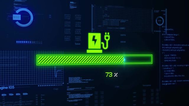 充電中の画面CGの動画｜無料の動画素材サイト