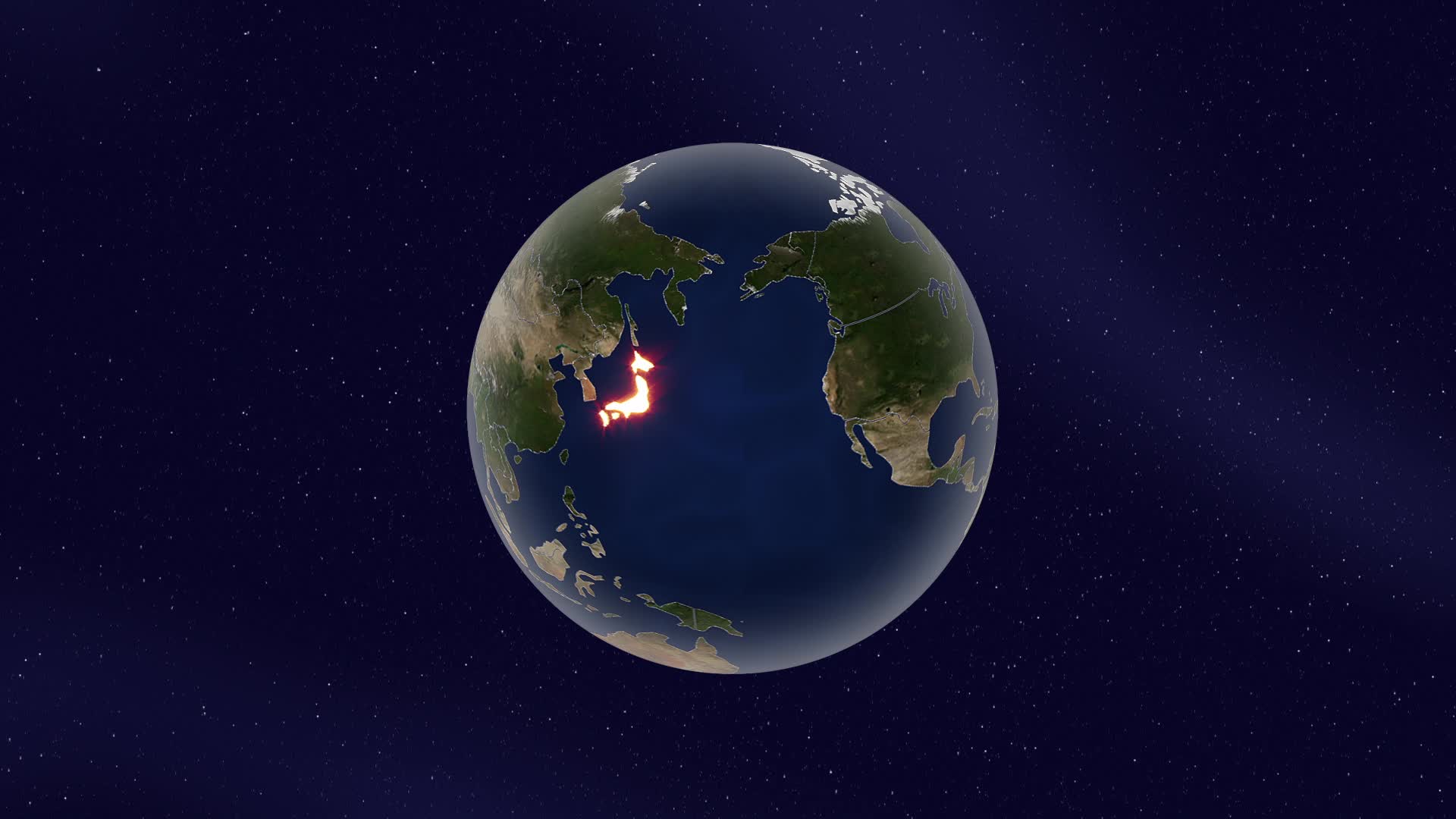 回る地球の中にある日本の動画｜無料の動画素材サイト「動画AC」, image size:1920x1080