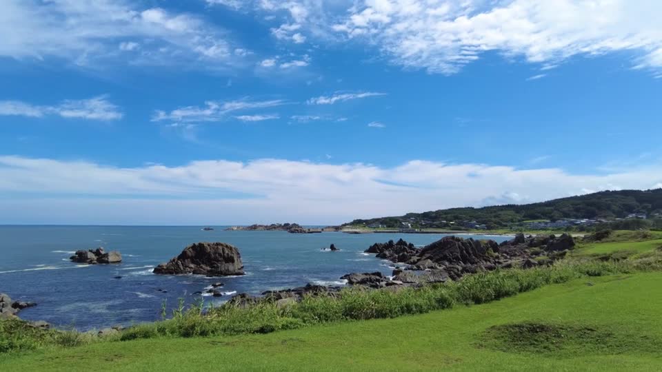 晴天の種差海岸 日本、青森県八戸市の動画｜無料の動画素材サイト