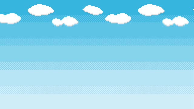 ドット絵の空リピートOKの動画｜無料の動画素材サイト「動画AC」