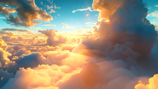 雲の上の空の動画｜無料の動画素材サイト「動画AC」
