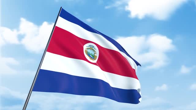 コスタリカの国旗の動画｜無料の動画素材サイト